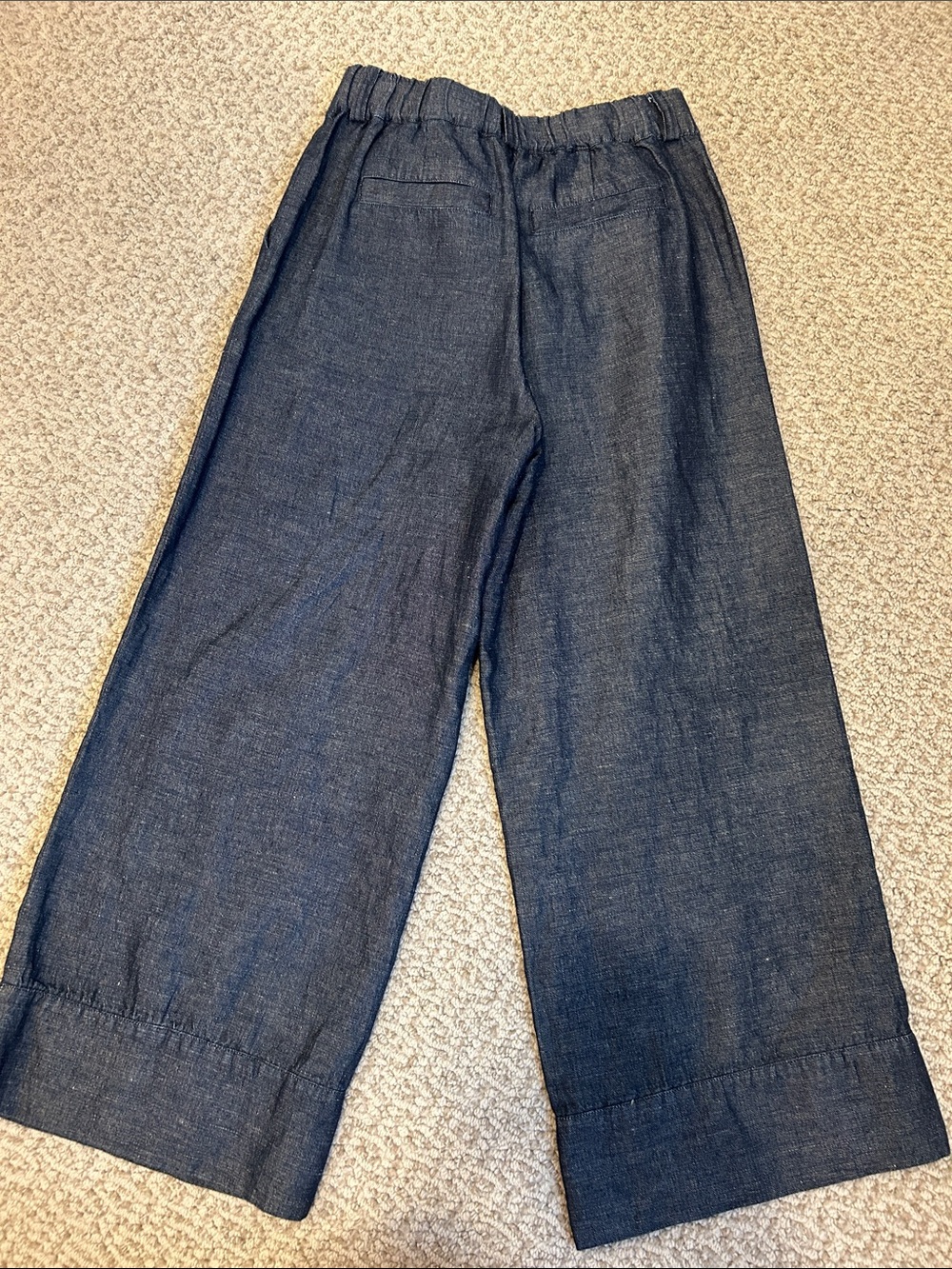NWOT Brochu Walker Wide-Leg Cropped Pants in Dark Indigo - Picture 4 of 5